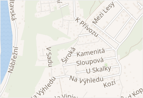 Široká v obci Zdiby - mapa ulice