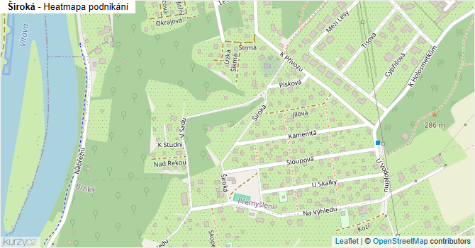 Široká - mapa podnikání
