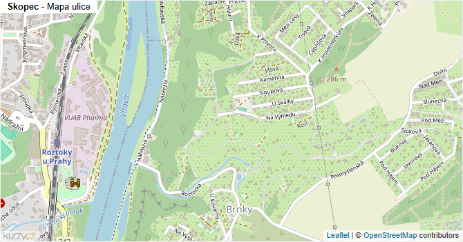 Skopec - mapa ulice