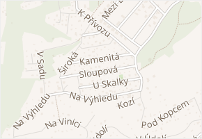 Sloupová v obci Zdiby - mapa ulice