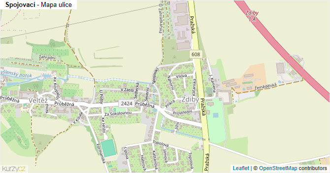 Spojovací - mapa ulice