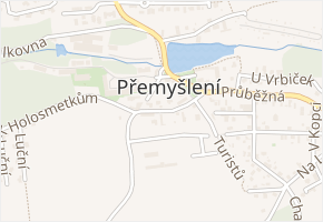 Stezka v obci Zdiby - mapa ulice