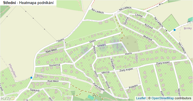 Střední - mapa podnikání