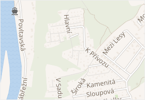 Strmá v obci Zdiby - mapa ulice