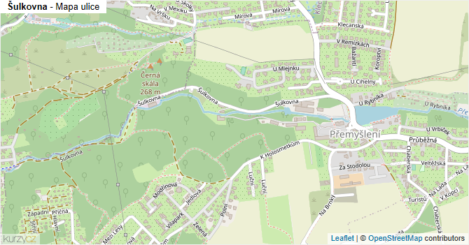 Šulkovna - mapa ulice