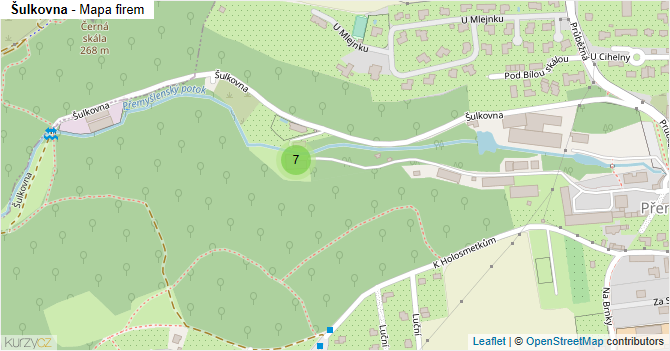 Šulkovna - mapa firem
