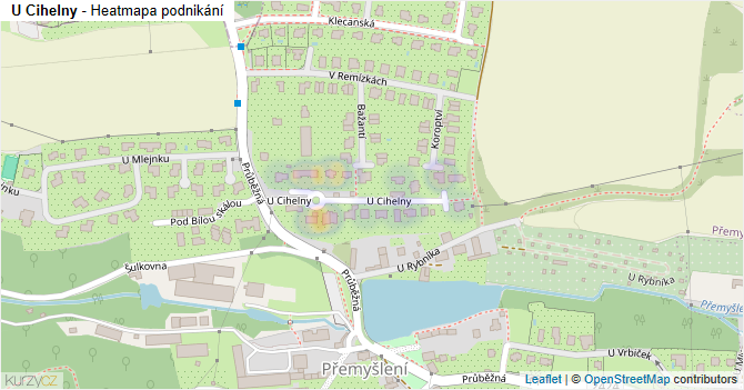U Cihelny - mapa podnikání