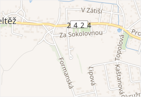 U Hřiště v obci Zdiby - mapa ulice