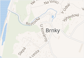 U Kovárny v obci Zdiby - mapa ulice