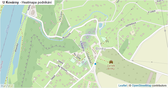 U Kovárny - mapa podnikání