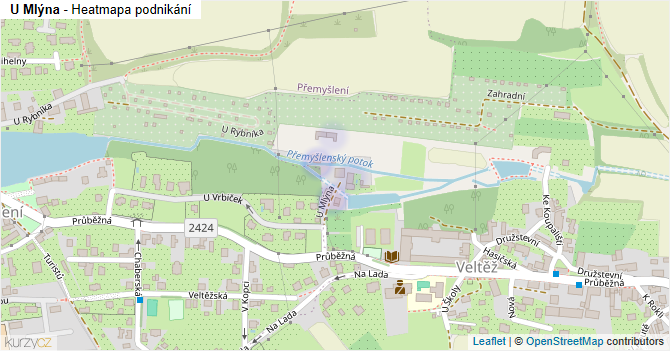 U Mlýna - mapa podnikání