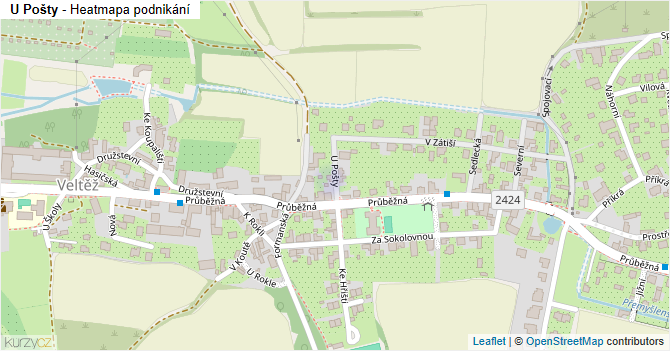 U Pošty - mapa podnikání