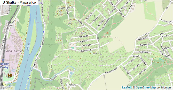 U Skalky - mapa ulice