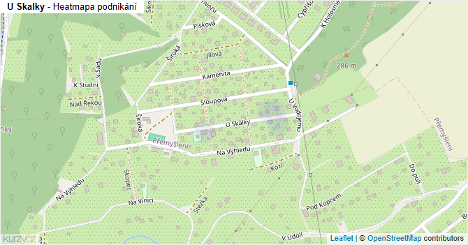 U Skalky - mapa podnikání
