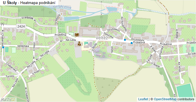 U Školy - mapa podnikání