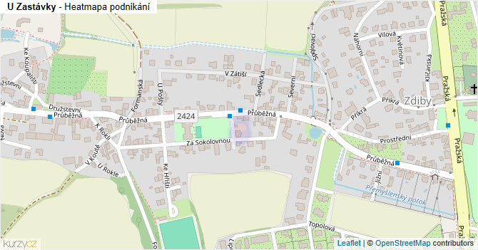 U Zastávky - mapa podnikání