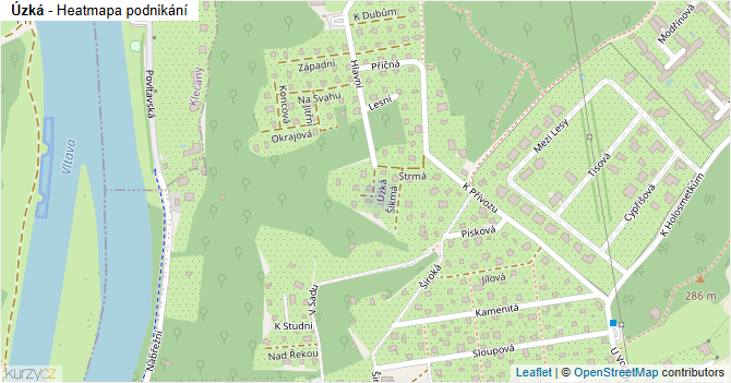 Úzká - mapa podnikání