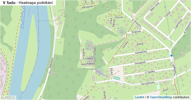 V Sadu - mapa podnikání