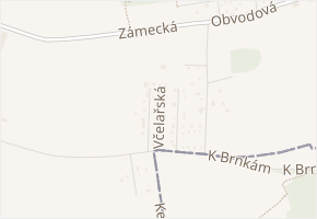 Včelařská v obci Zdiby - mapa ulice