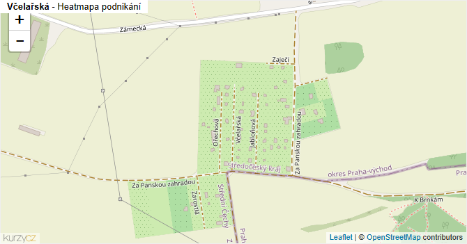 Včelařská - mapa podnikání