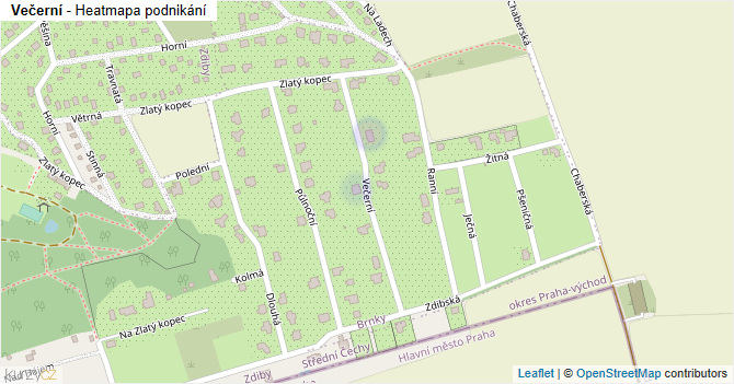 Večerní - mapa podnikání