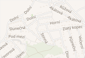 Větrná v obci Zdiby - mapa ulice