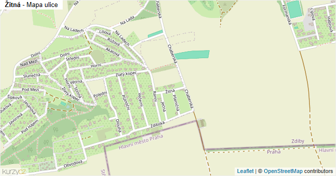 Žitná - mapa ulice