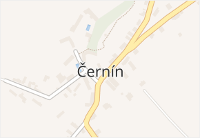 Černín v obci Zdice - mapa části obce
