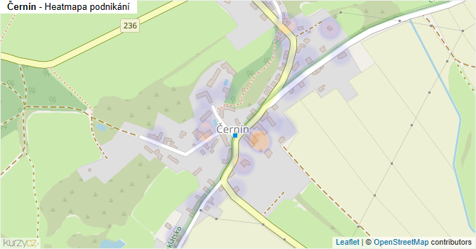 Černín - mapa podnikání