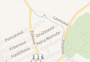 Družstevní v obci Zdice - mapa ulice