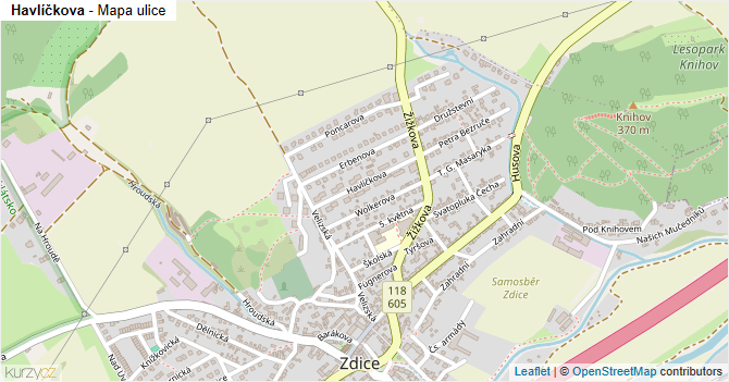Havlíčkova - mapa ulice