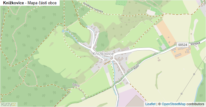 Knížkovice - mapa části obce