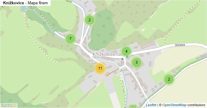 Knížkovice - mapa firem