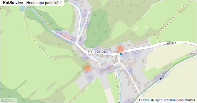 Knížkovice - mapa podnikání