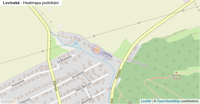 Levínská - mapa podnikání
