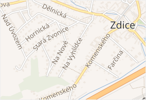 Na Vyhlídce v obci Zdice - mapa ulice