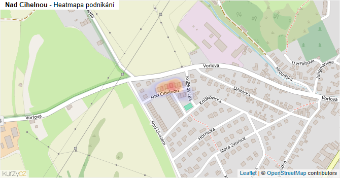 Nad Cihelnou - mapa podnikání