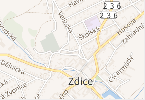 Nad Kovárnou v obci Zdice - mapa ulice