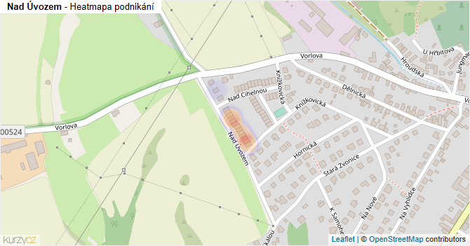 Nad Úvozem - mapa podnikání