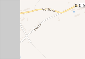 Polní v obci Zdice - mapa ulice
