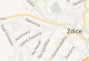 Stará Zvonice v obci Zdice - mapa ulice