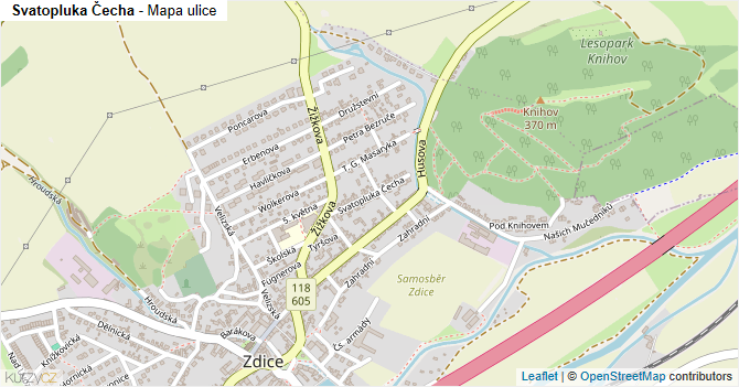 Svatopluka Čecha - mapa ulice