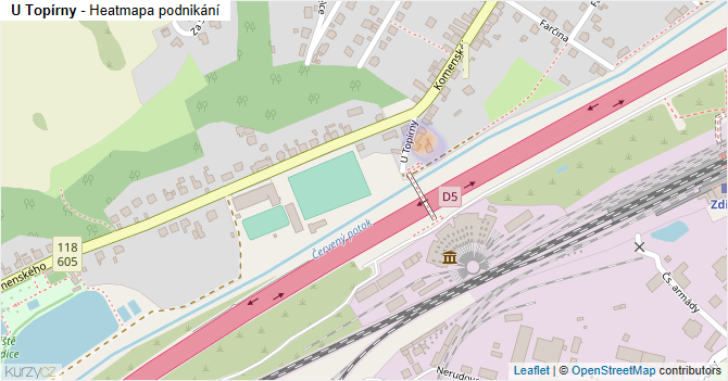 U Topírny - mapa podnikání