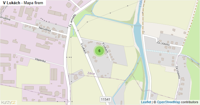 V Lukách - mapa firem
