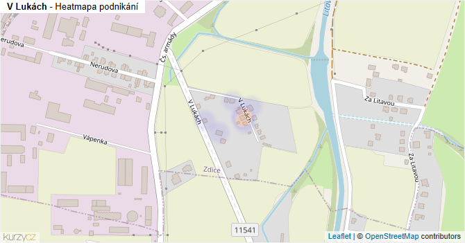 V Lukách - mapa podnikání