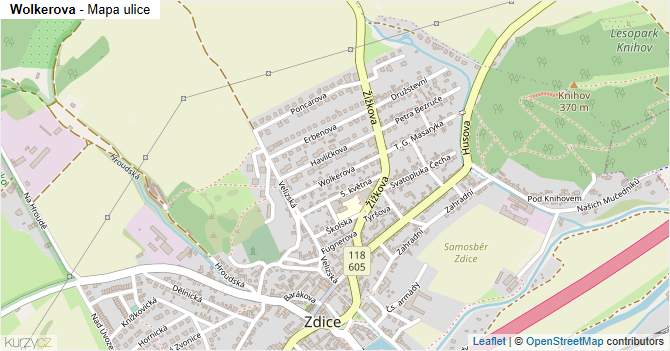 Wolkerova - mapa ulice