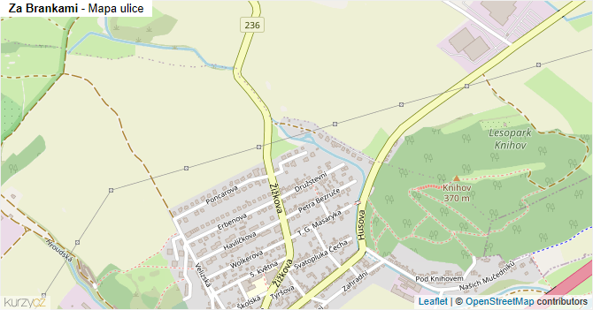 Za Brankami - mapa ulice