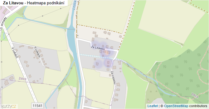 Za Litavou - mapa podnikání