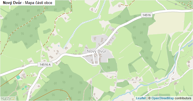 Nový Dvůr - mapa části obce