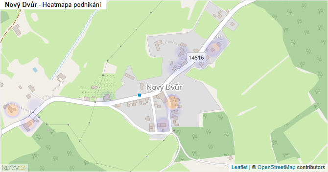Nový Dvůr - mapa podnikání